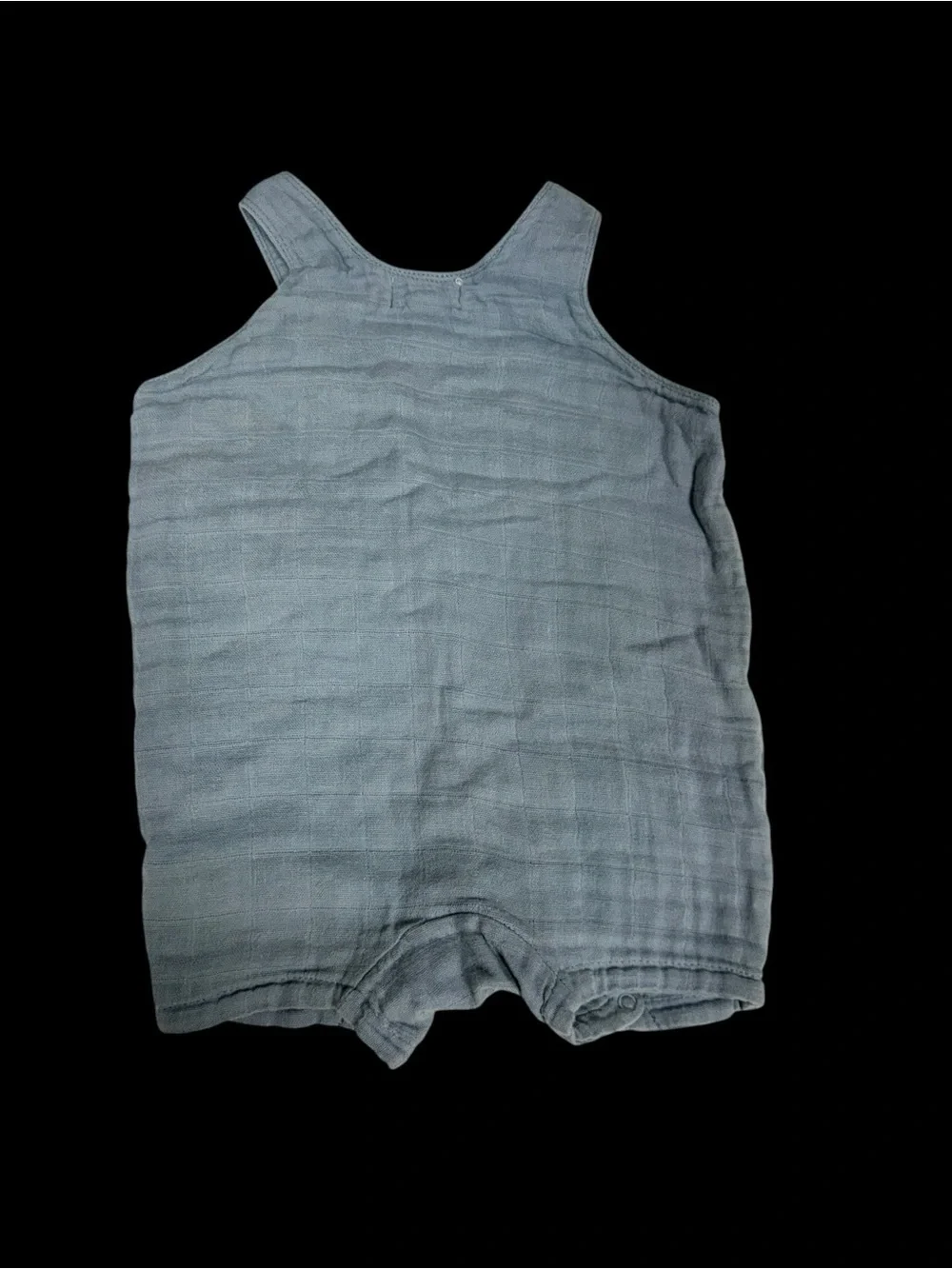 Angel Dear Blue-Grey Muslin Baby Romper